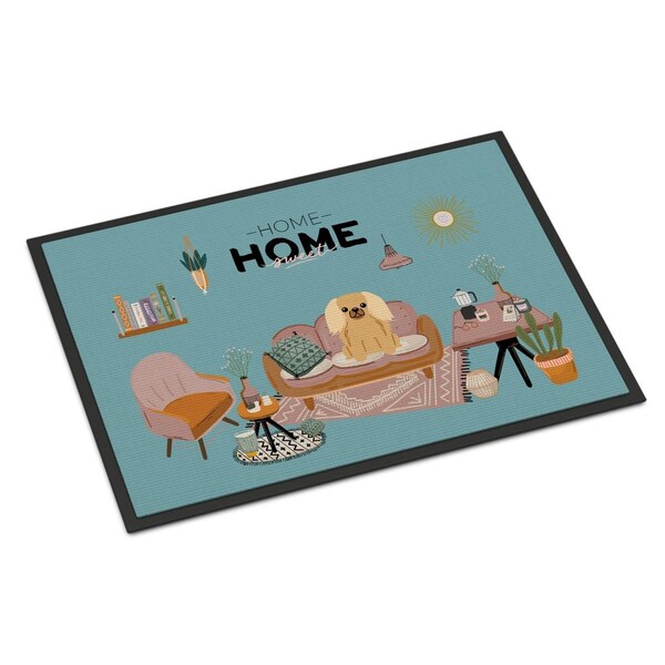 Carolines Treasures 18 x 27 in. Fawn Sable Pekingese Sweet Home Indoor or Outdoor Mat CK7949MAT - main